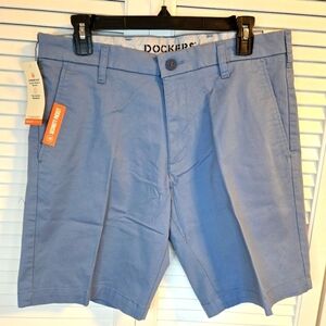 Dockers Mens Size 32 Ultimate Shorts Supreme Flex Blue NWT MSP $60